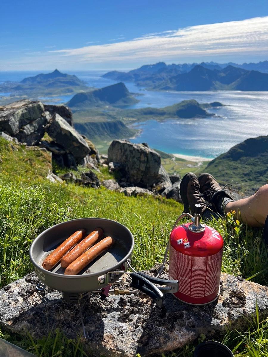 Campfire on a hike